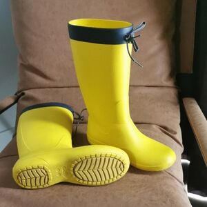 CROCS Rain Boots Comfort  Vibrant Yellow
